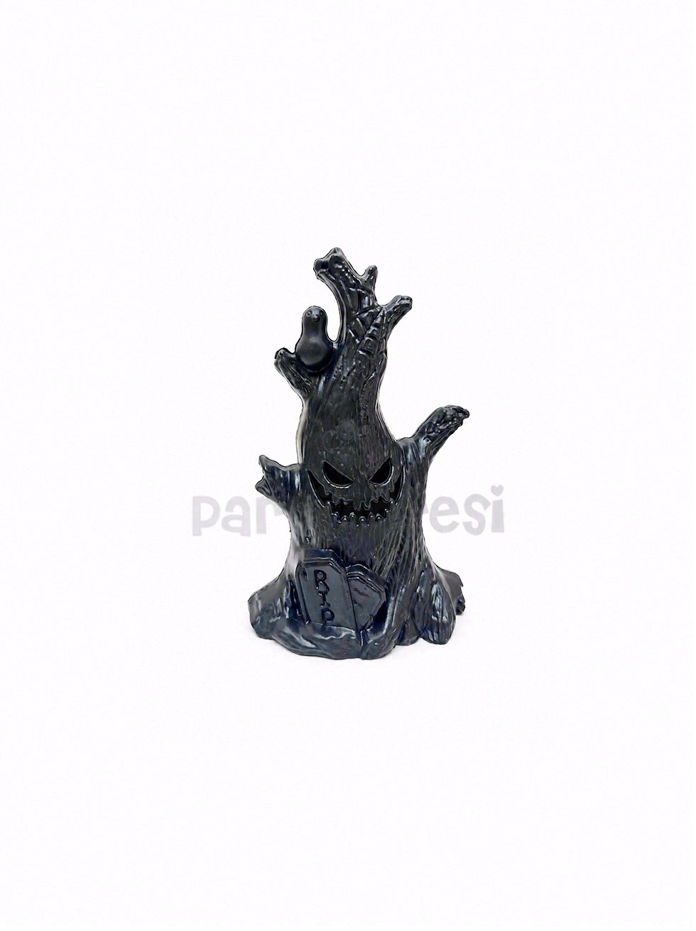 Cadılar Bayramı Korku Ağacı LED Işıklı Mum – Halloween Parti Masa Dekoru 16 cm