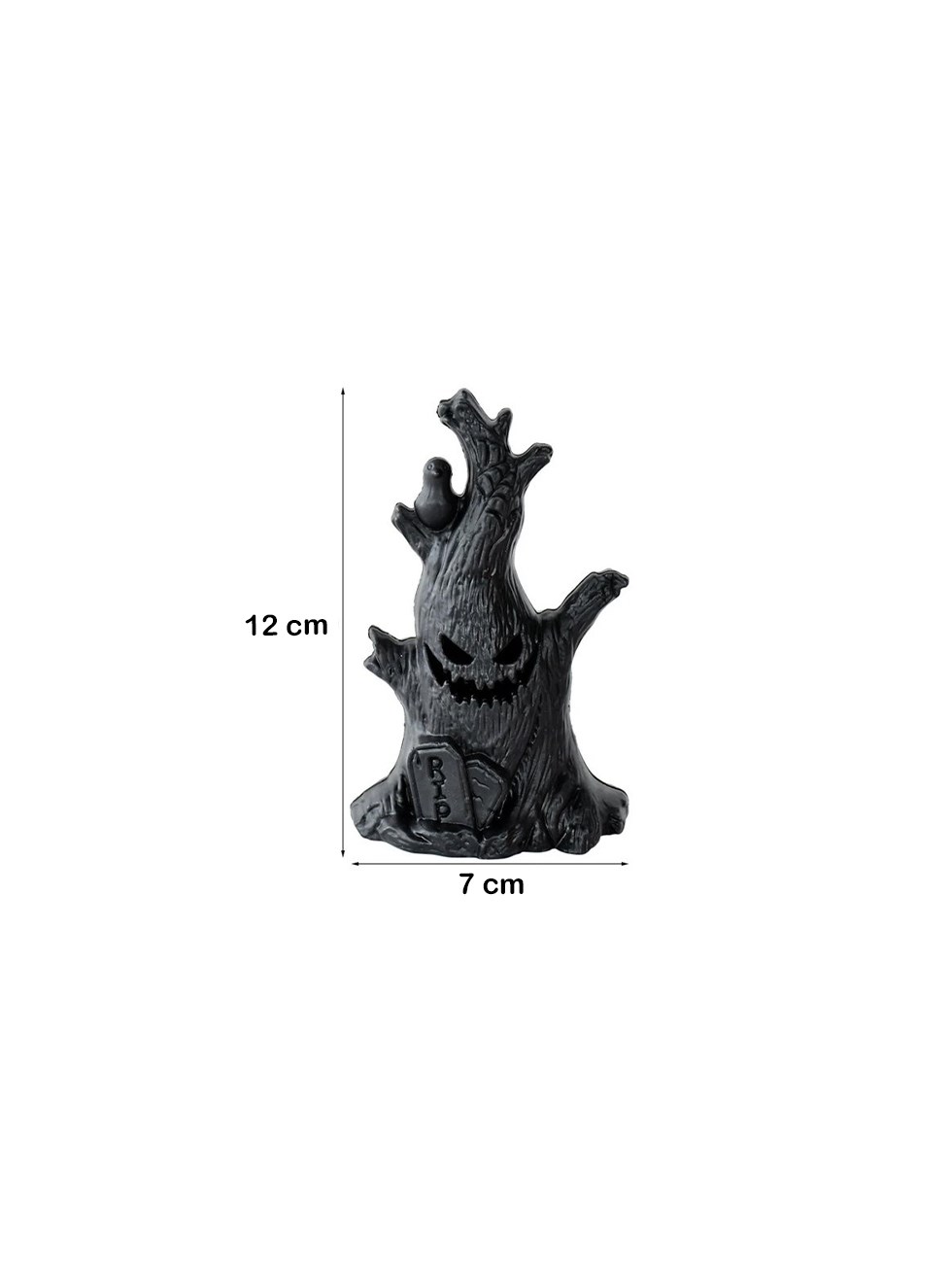 Cadılar Bayramı Korku Ağacı LED Işıklı Mum – Halloween Parti Masa Dekoru 12 cm