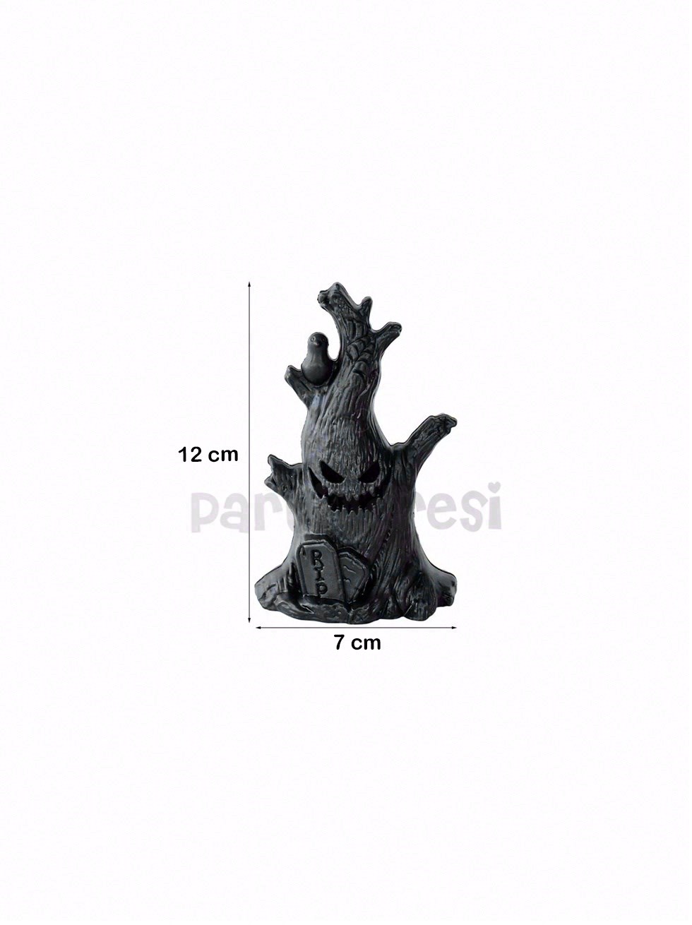 Cadılar Bayramı Korku Ağacı LED Işıklı Mum – Halloween Parti Masa Dekoru 12 cm