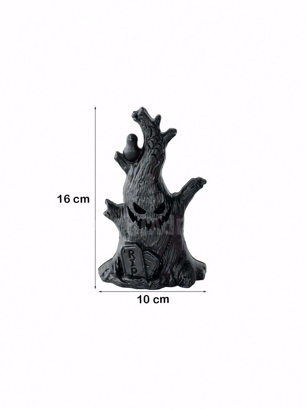 Cadılar Bayramı Korku Ağacı LED Işıklı Mum – Halloween Parti Masa Dekoru 16 cm