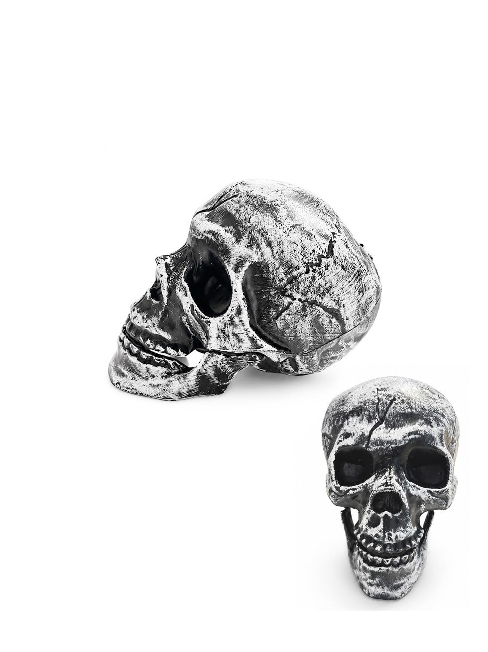 Cadılar Bayramı Kuru Kafa Dekoru – Plastik Halloween Parti Süsü 15 cm
