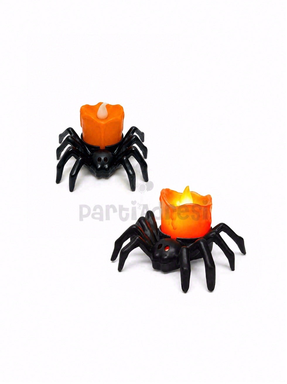 Cadılar Bayramı Örümcek LED Işıklı Mum – Halloween Parti Masa Dekoru 5 cm