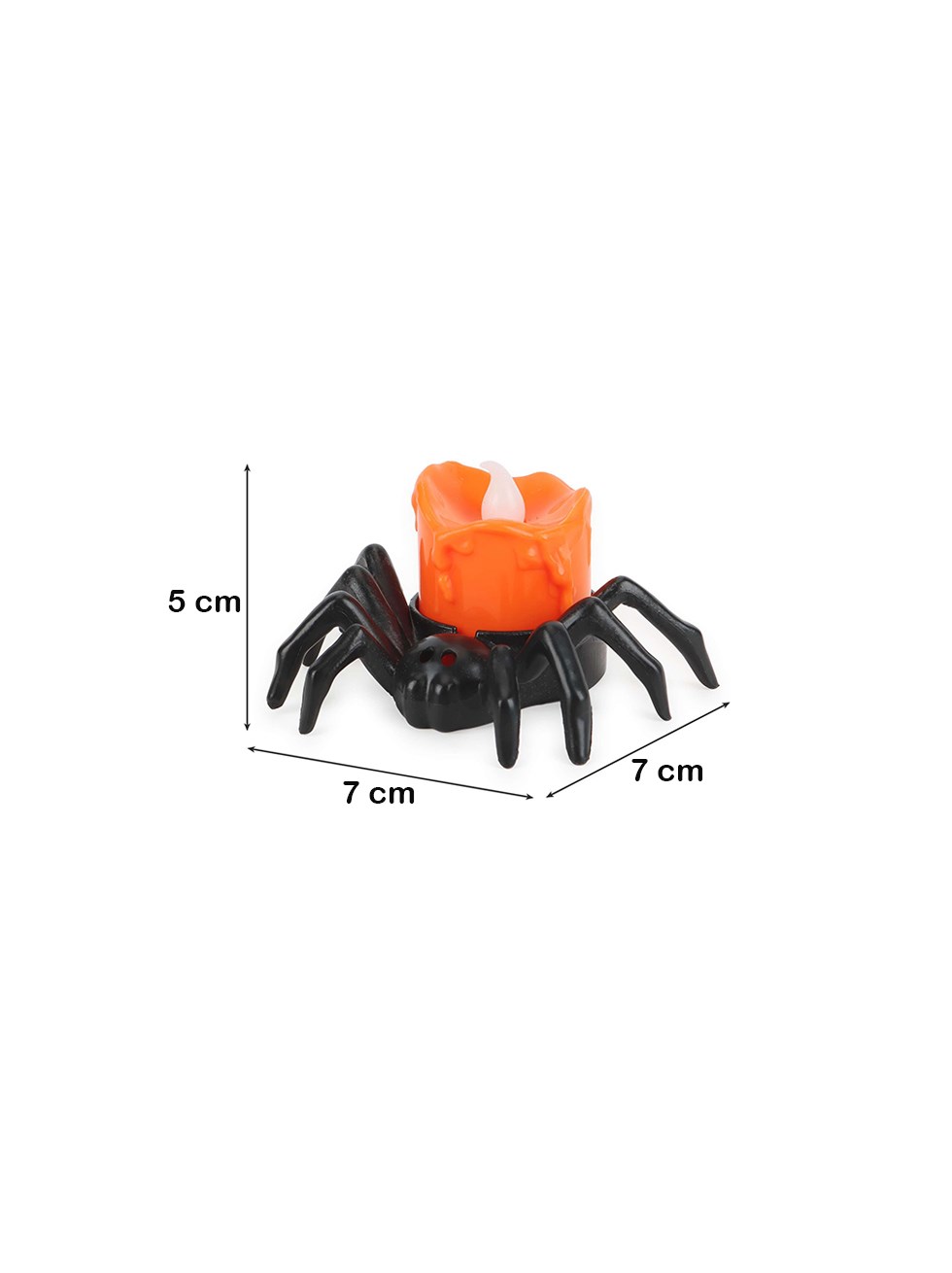 Cadılar Bayramı Örümcek LED Işıklı Mum – Halloween Parti Masa Dekoru 5 cm