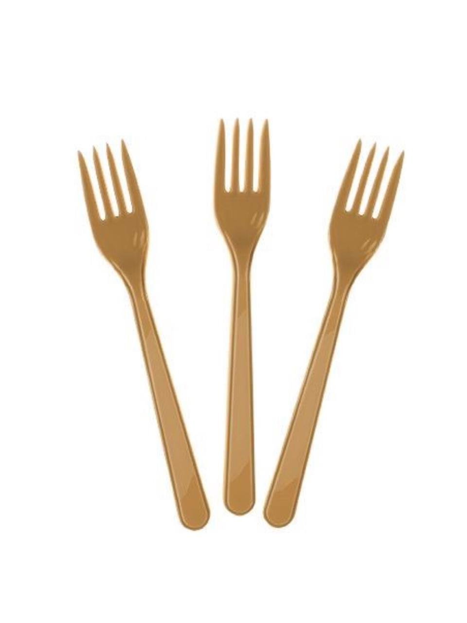 Plastik Çatal Altın 25Li