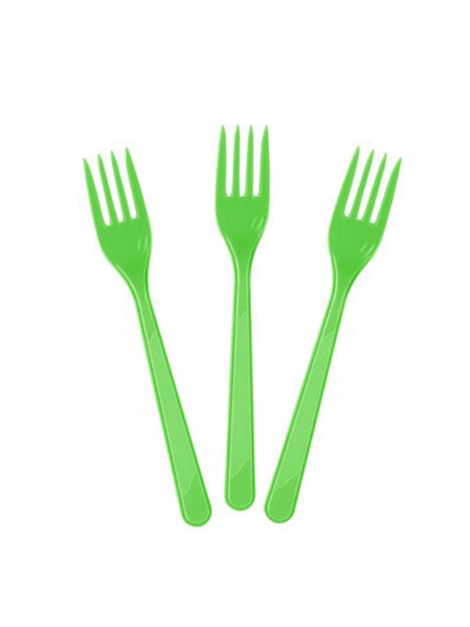 Plastik Çatal Yeşil  25Li