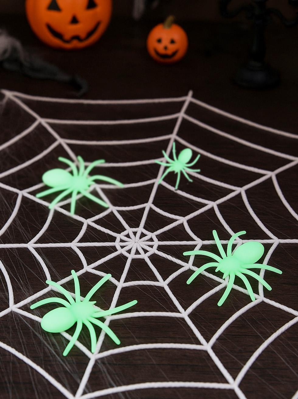 Cadılar Bayramı Fosforlu Neon Örümcek Halloween Parti Dekoru 10 cm 2li