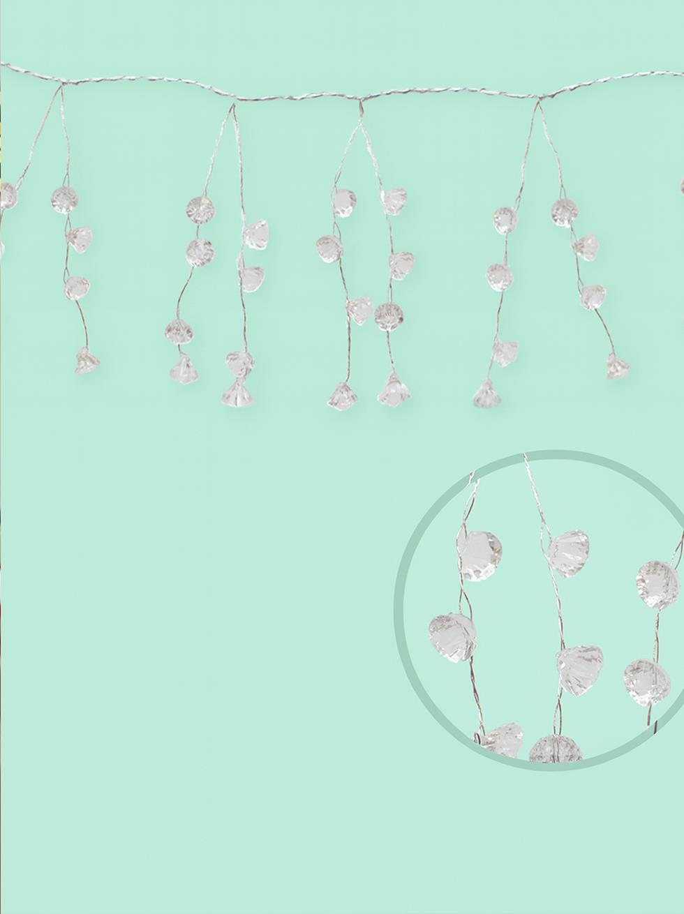 Yılbaşı Dekor Süsleri Lüks Kristal Işıltı Boncuklu Garland 110 cm