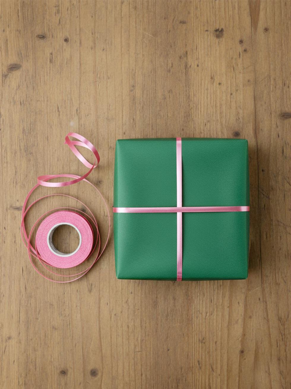 Hediye Paketleme Süsü Dekoratif Rafya Kurdele Pembe 5 mm