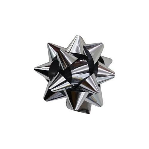 Yapışkanlı Yıldız Gümüş Metalik Poşetli 100Lü