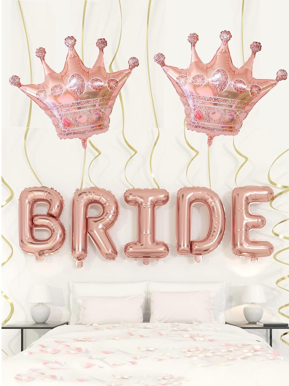 Taç Folyo Balon Bekarlığa Veda Parti Balonu Rose Gold 76 cm