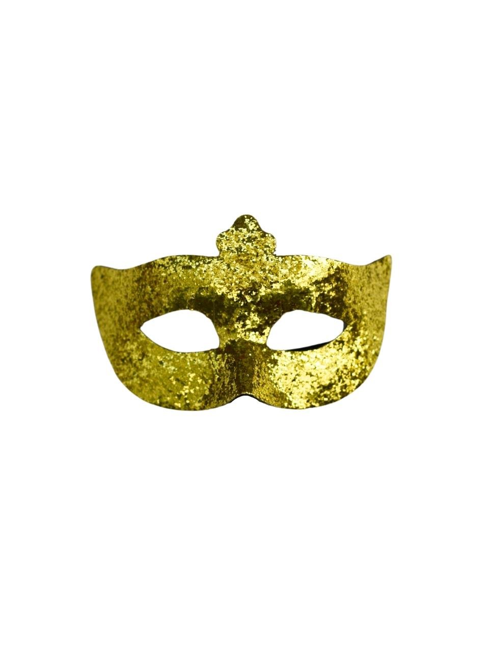 Simli Parti Maskesi Balo Parti Kostüm Aksesuarı Maske Altın