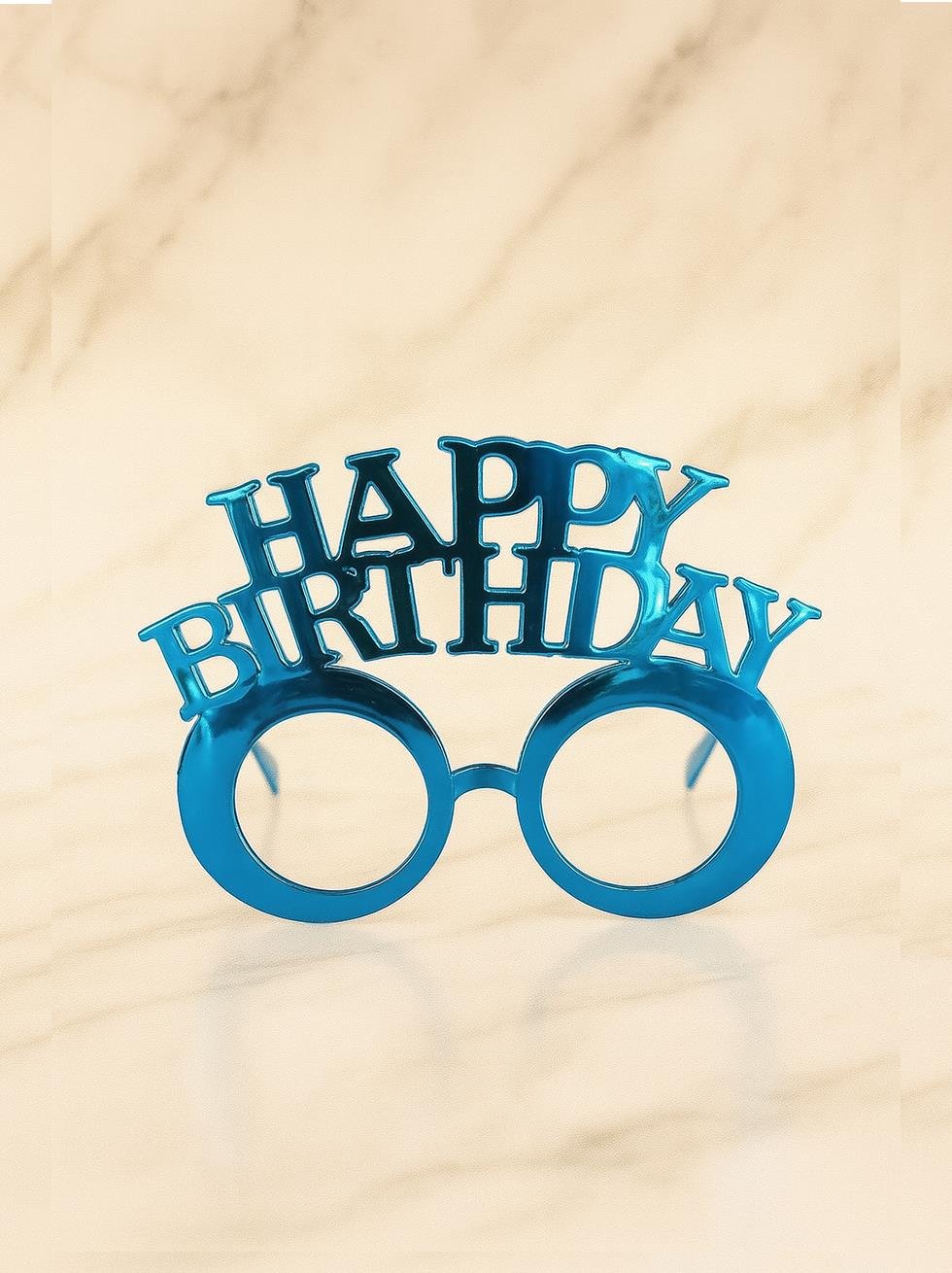Happy Birthday Yazılı Doğum Günü Partisi Gözlüğü Mavi