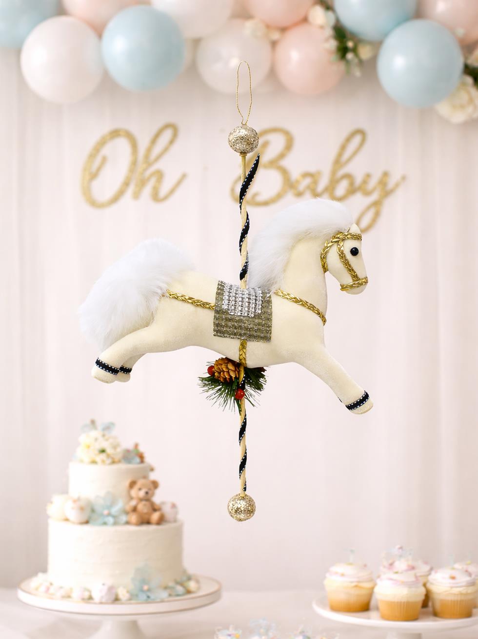 Dekoratif Atlı Karınca Altın Şerit Detaylı Dekor Süsü