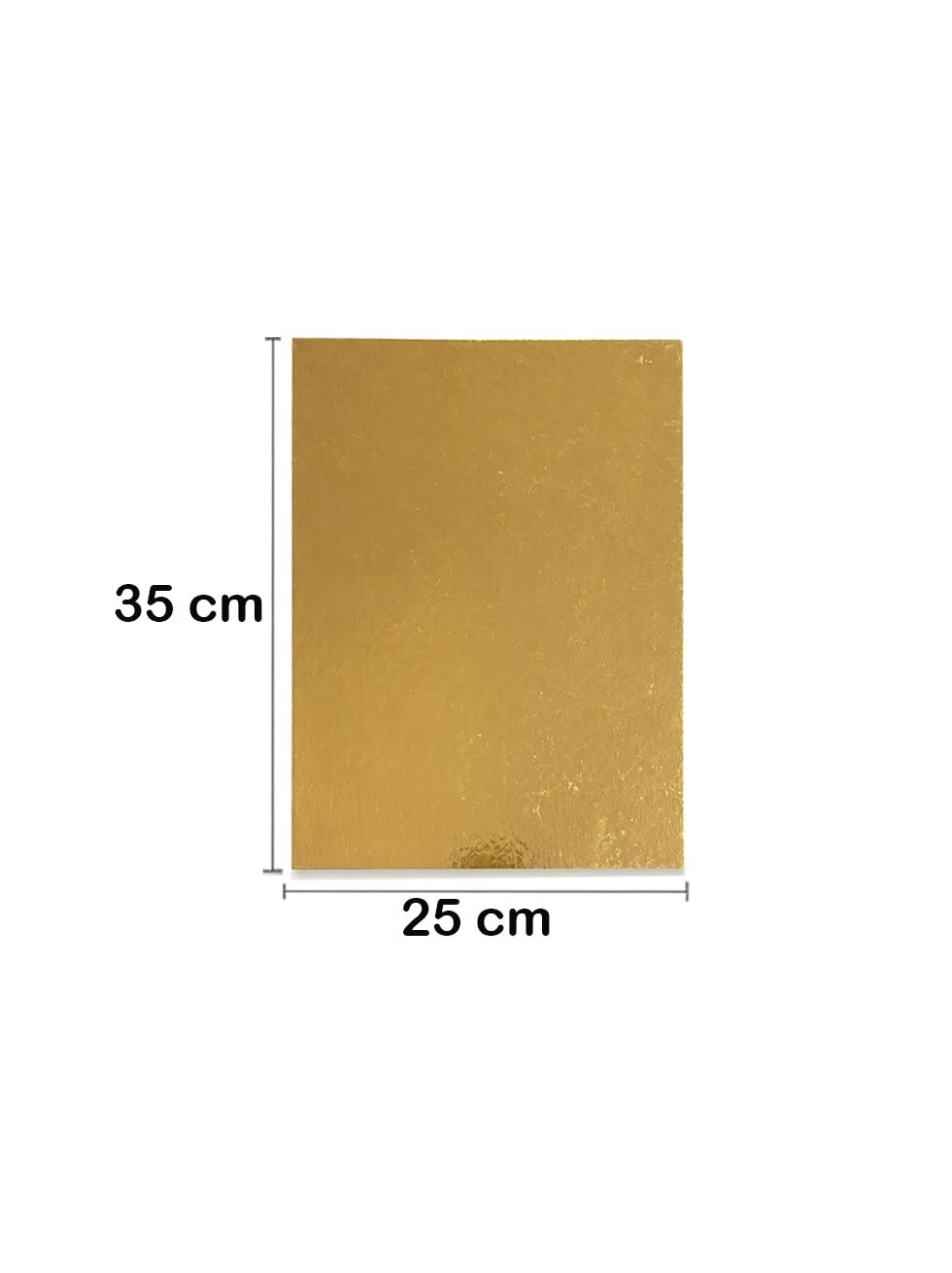 Dikdörtgen Gold Pasta Altlığı – Doğum Günü Pasta ve Tatlı Sunum Tabanı 25x35 cm