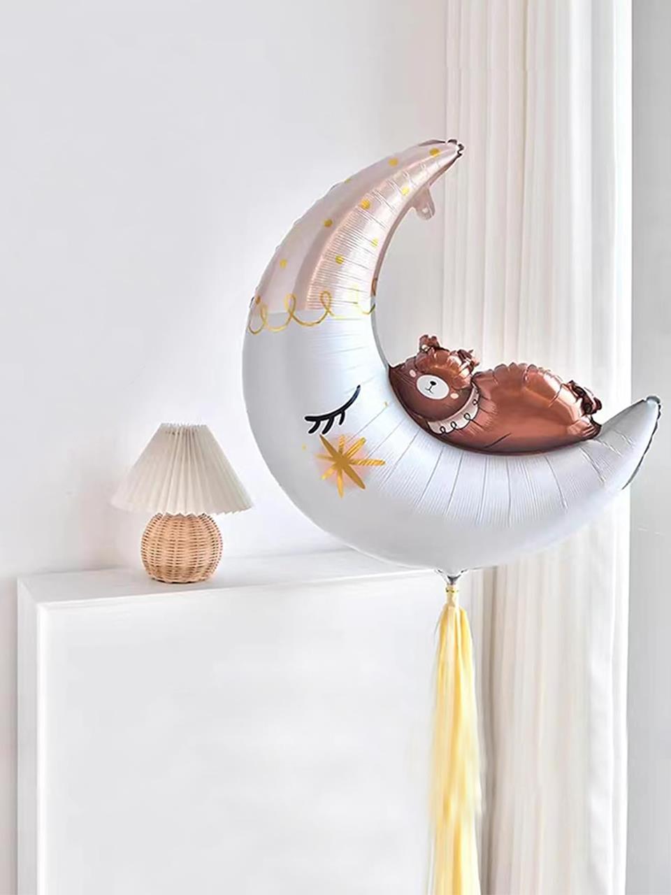 Ay ve Ayı Folyo Balon Parti Balonu 86 cm