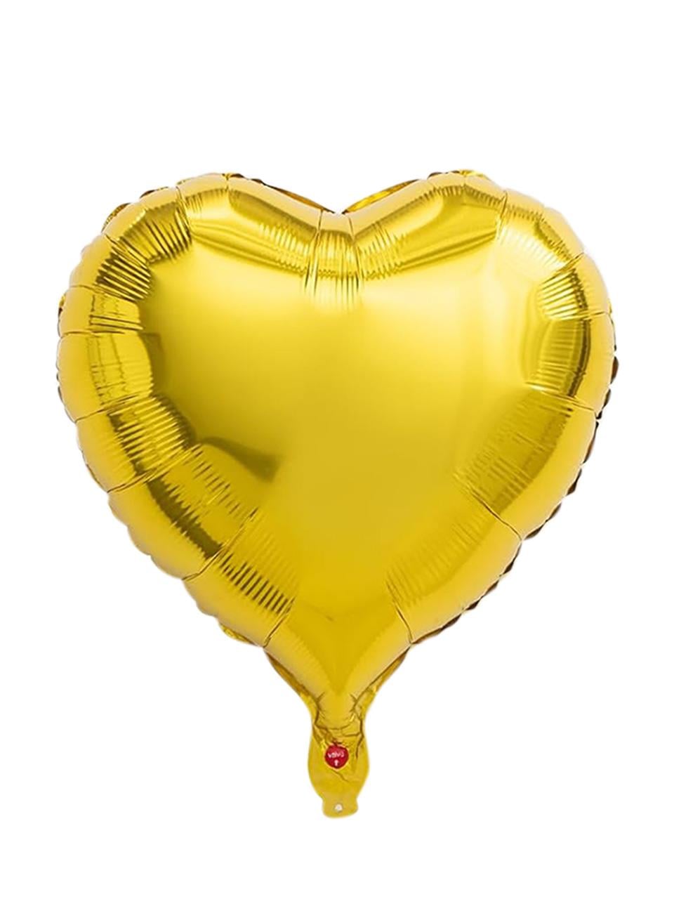 Kalp Folyo Balon Doğum Günü Parti Balonu Gold 24 inc 60 cm