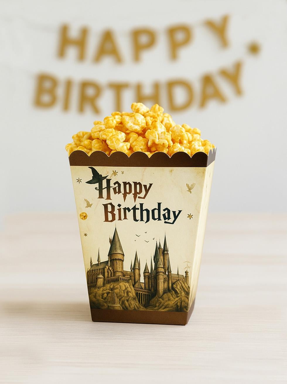 Harry Potter Temalı Karton Mısır Kutusu Popcorn Kutusu 