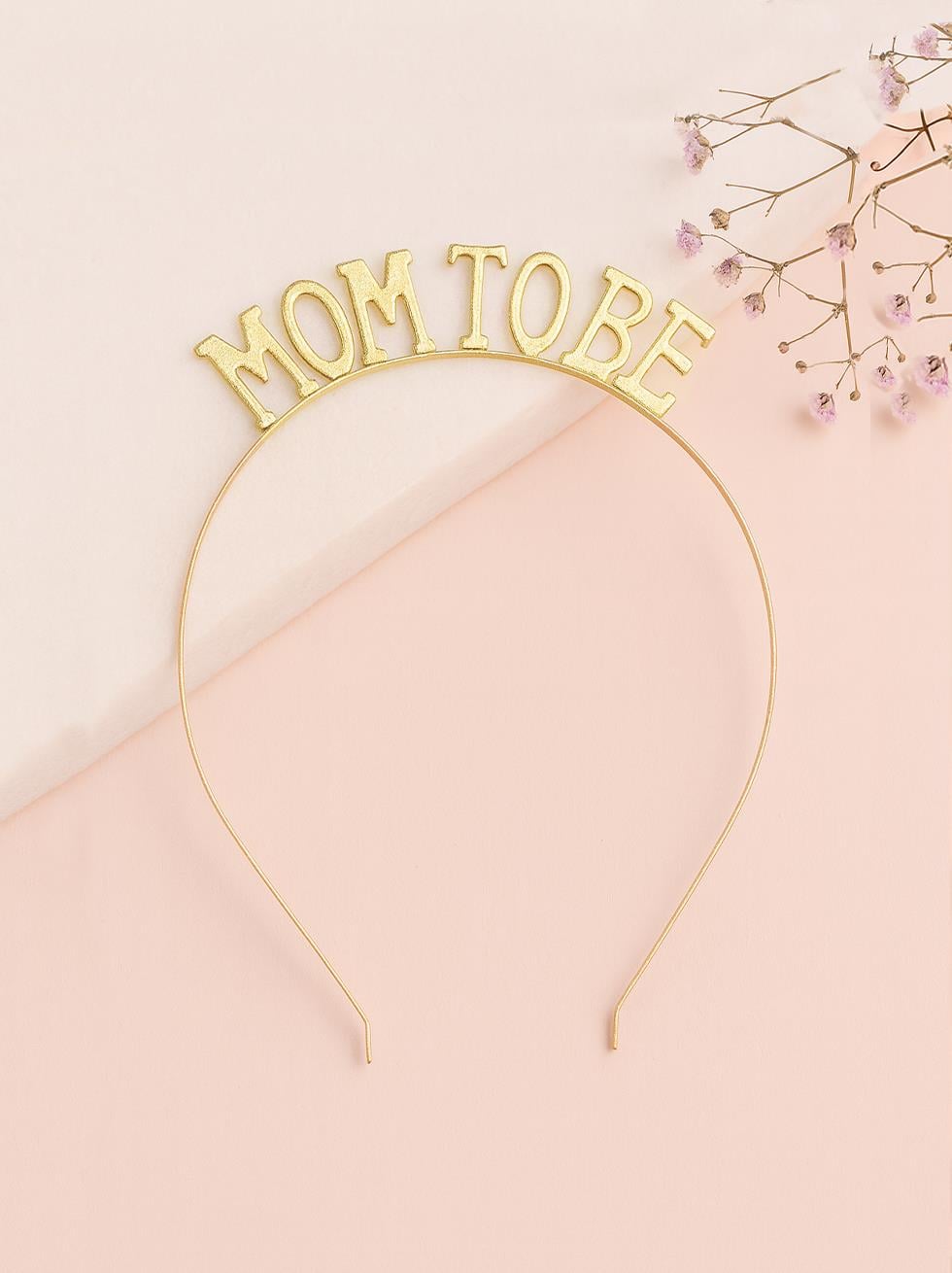 Mom To Be Baby Shower Anne Tacı Metal Gold