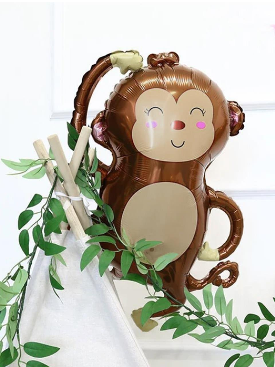 Maymun Figürlü Folyo Balon Doğum Günü Parti Balonu 90 cm