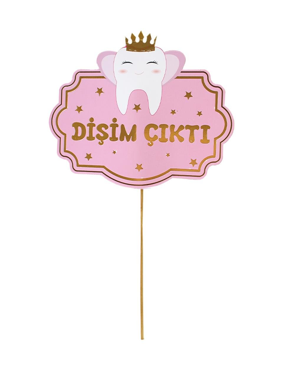 Diş Buğdayı Dişim Çıktı Yazılı Konuşma Balonu Pembe 5li