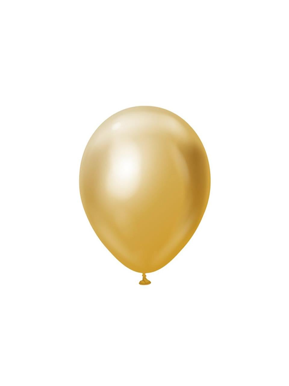 Krom Balon Parlak Parti Balonu Gold 12 inc - 30 cm 5'li