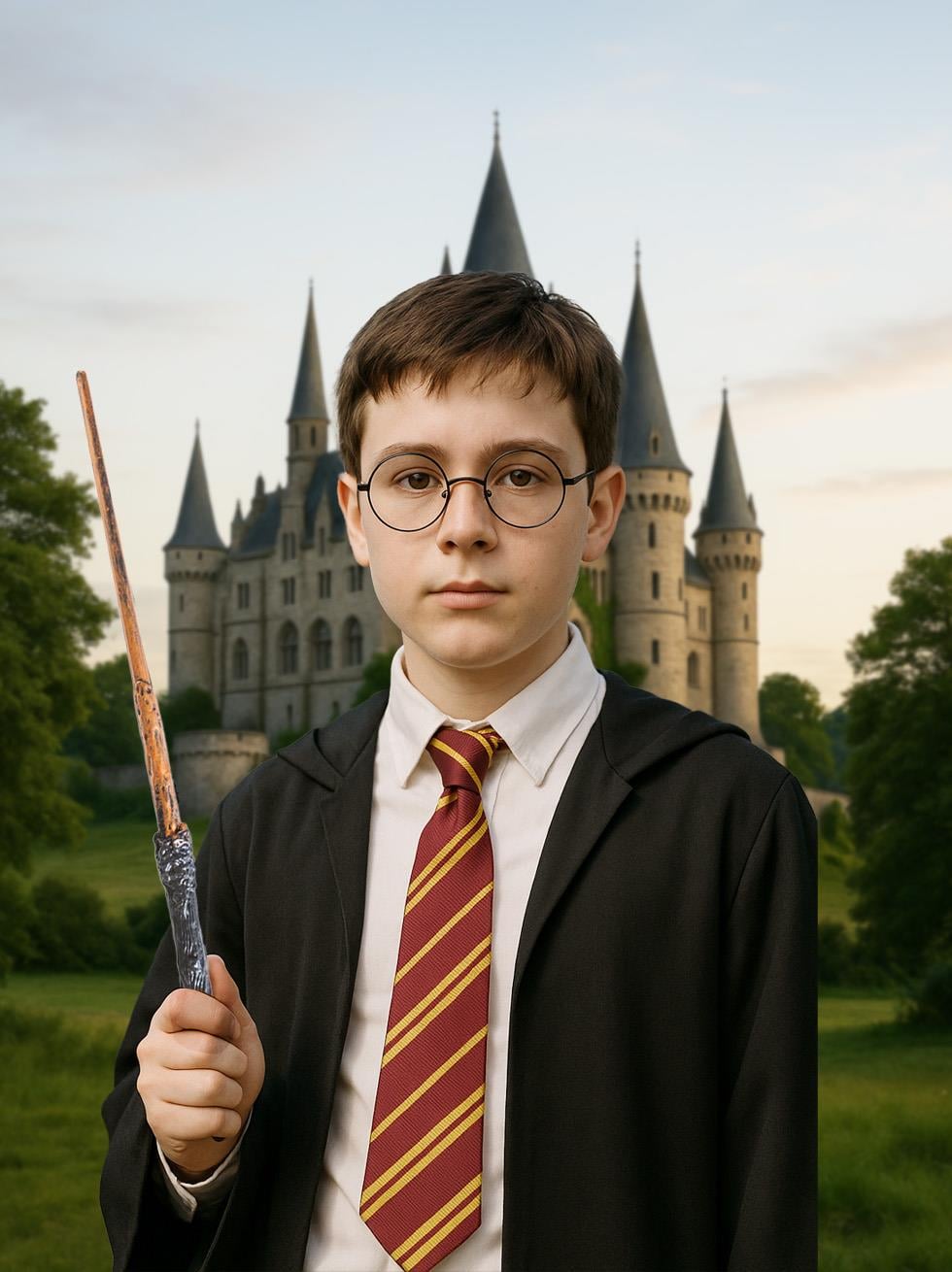 Harry Potter Asa Gözlük Kravat Kostüm Seti Cadılar Bayramı Parti Aksesuarı