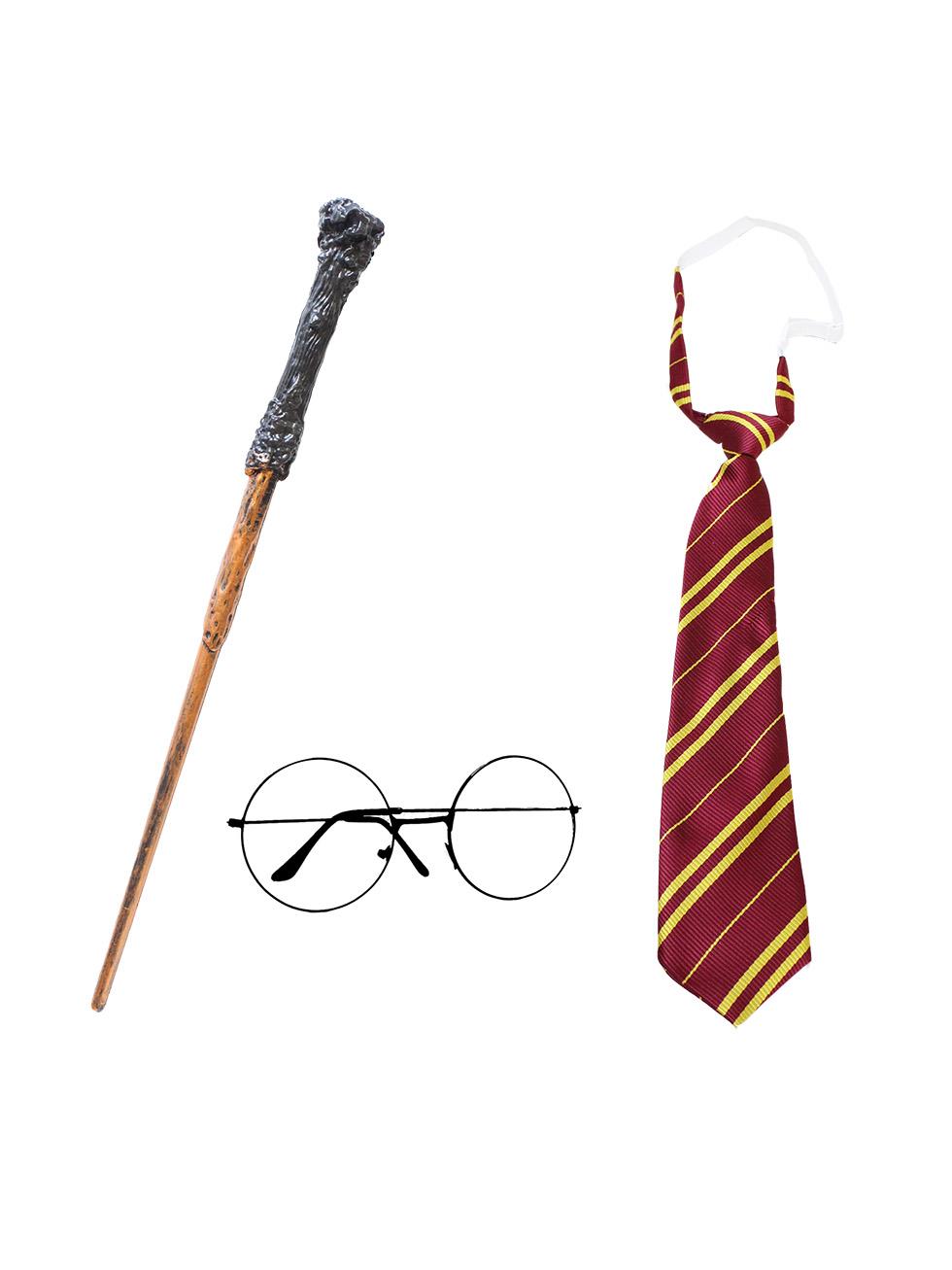 Harry Potter Asa Gözlük Kravat Kostüm Seti Cadılar Bayramı Parti Aksesuarı