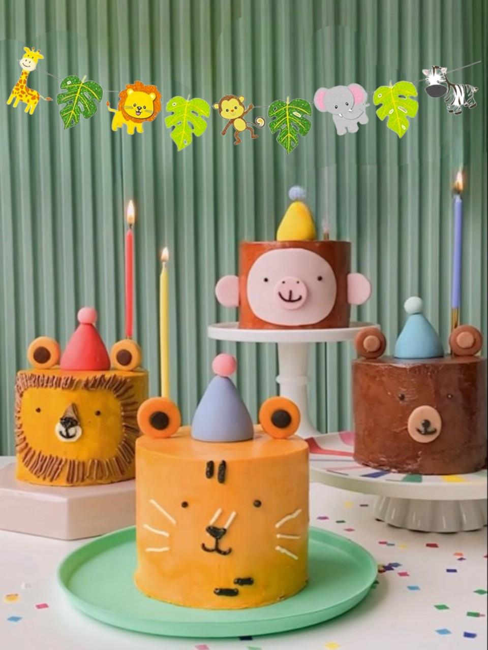 Safari Konseptli Dekoratif Banner Asılabilir Doğum Günü Süsü
