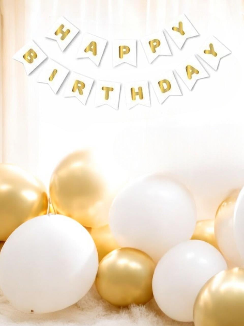 Happy Bırthday Beyaz Altın Yazı