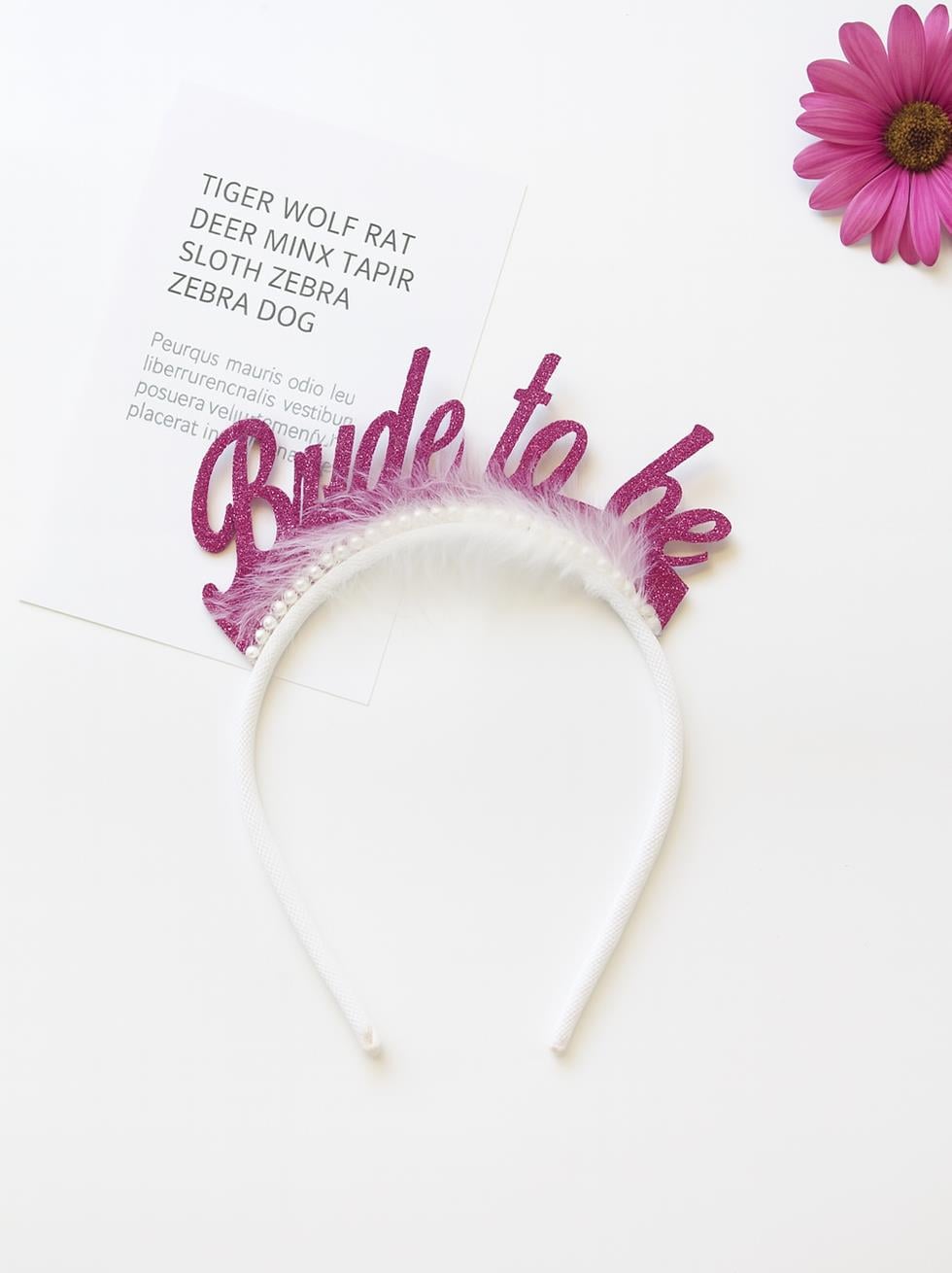 Bride To Be Tüylü Taç Bekarlığa Veda Parti Tacı Fuşya