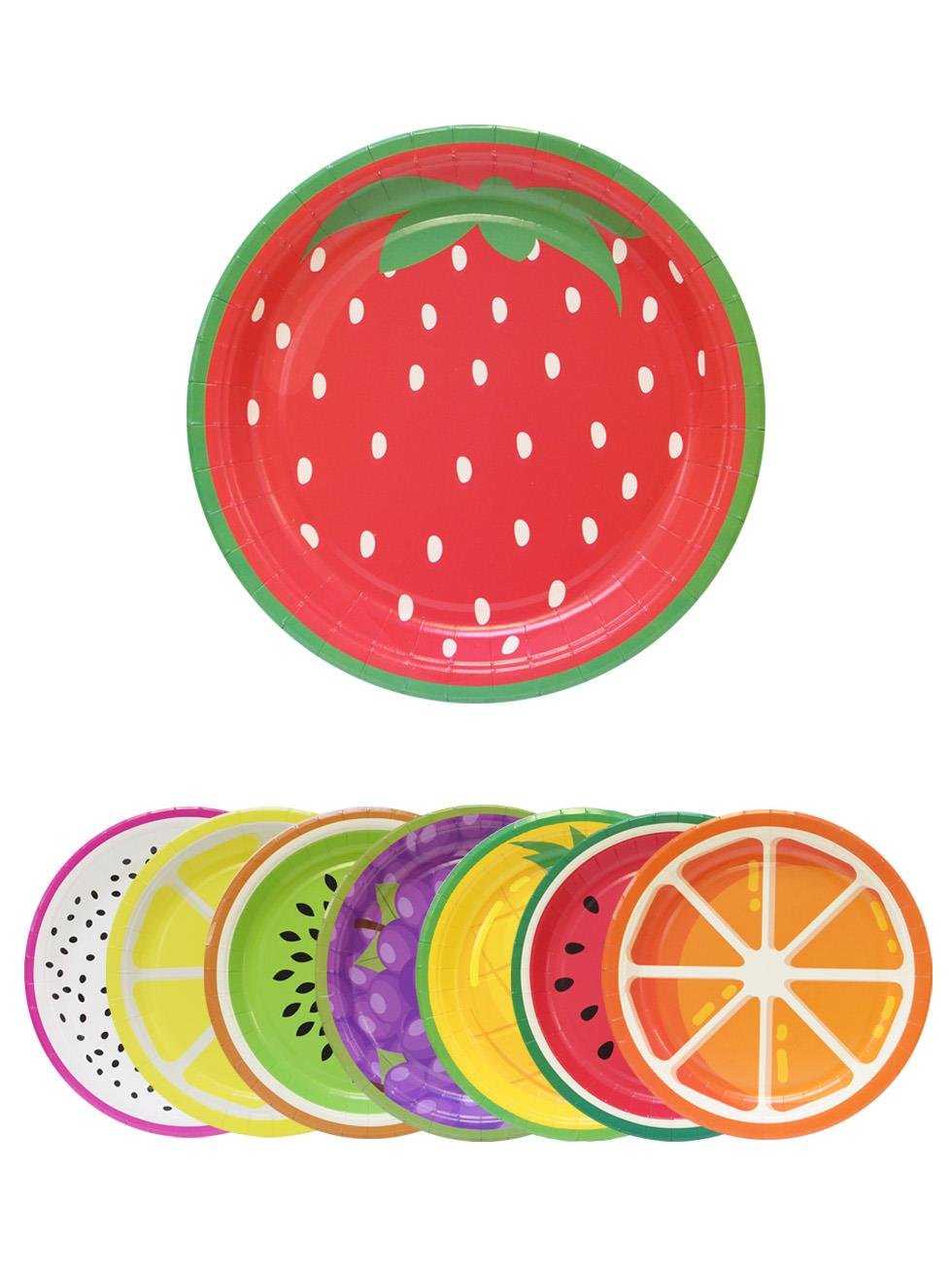 Meyve Temalı Tabak Karton Doğum Günü Tabağı 8li