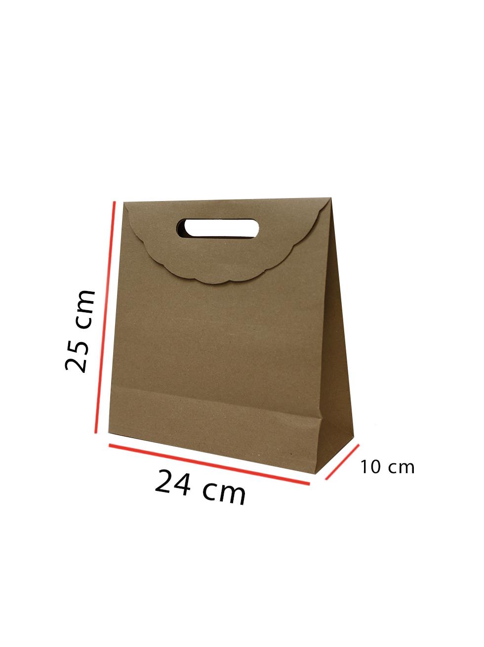 El Geçme 24X25 Cm Kraft Çanta 25 Li