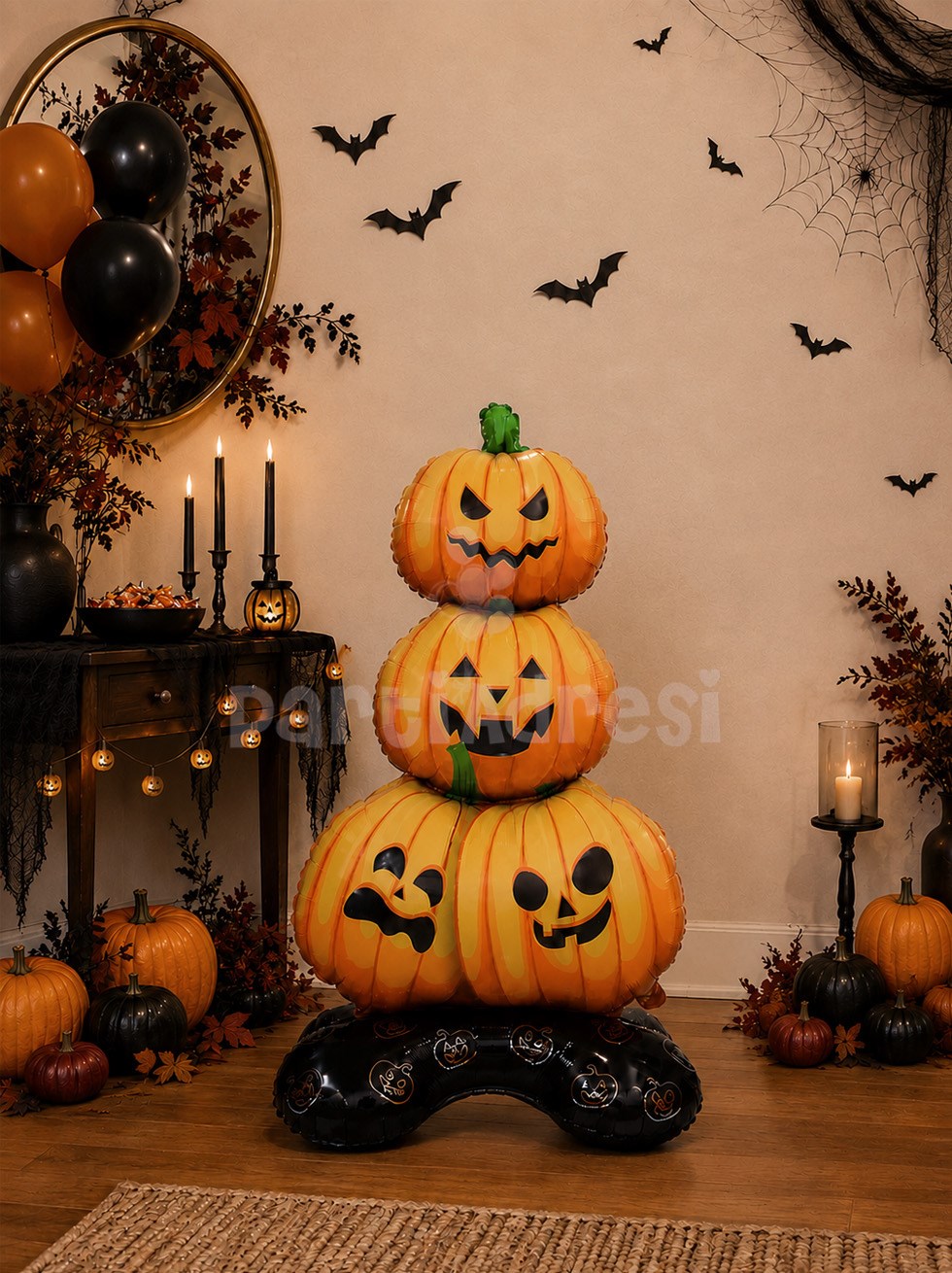 Halloween Ayaklı Balkabağı Folyo Balon Cadılar Bayramı Parti Balonu 109 cm