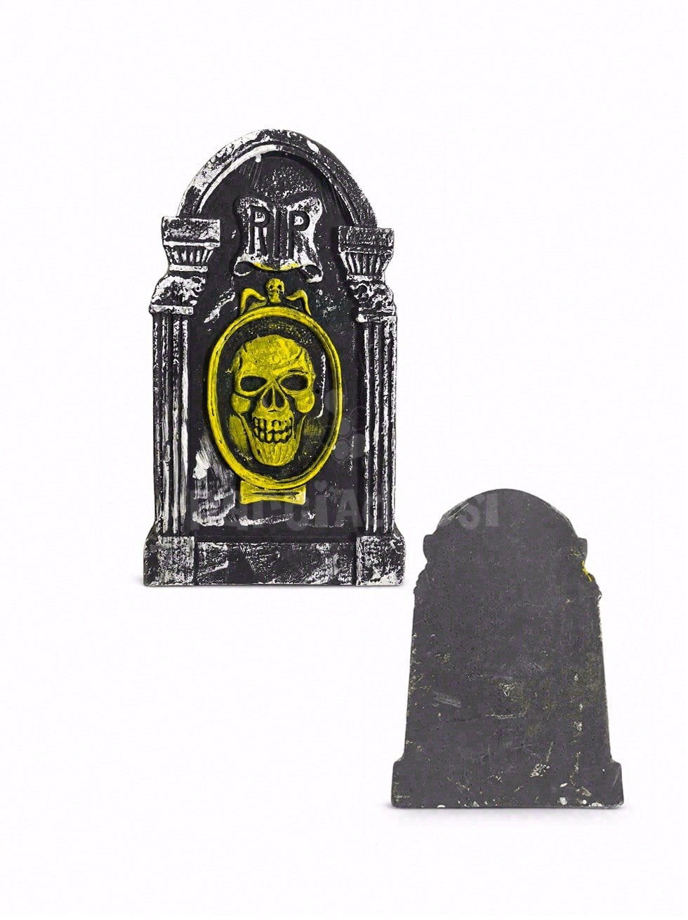Halloween Kuru Kafalı Mezar Taşı Dekoru – Strafor Cadılar Bayramı Süsü  30x49 cm