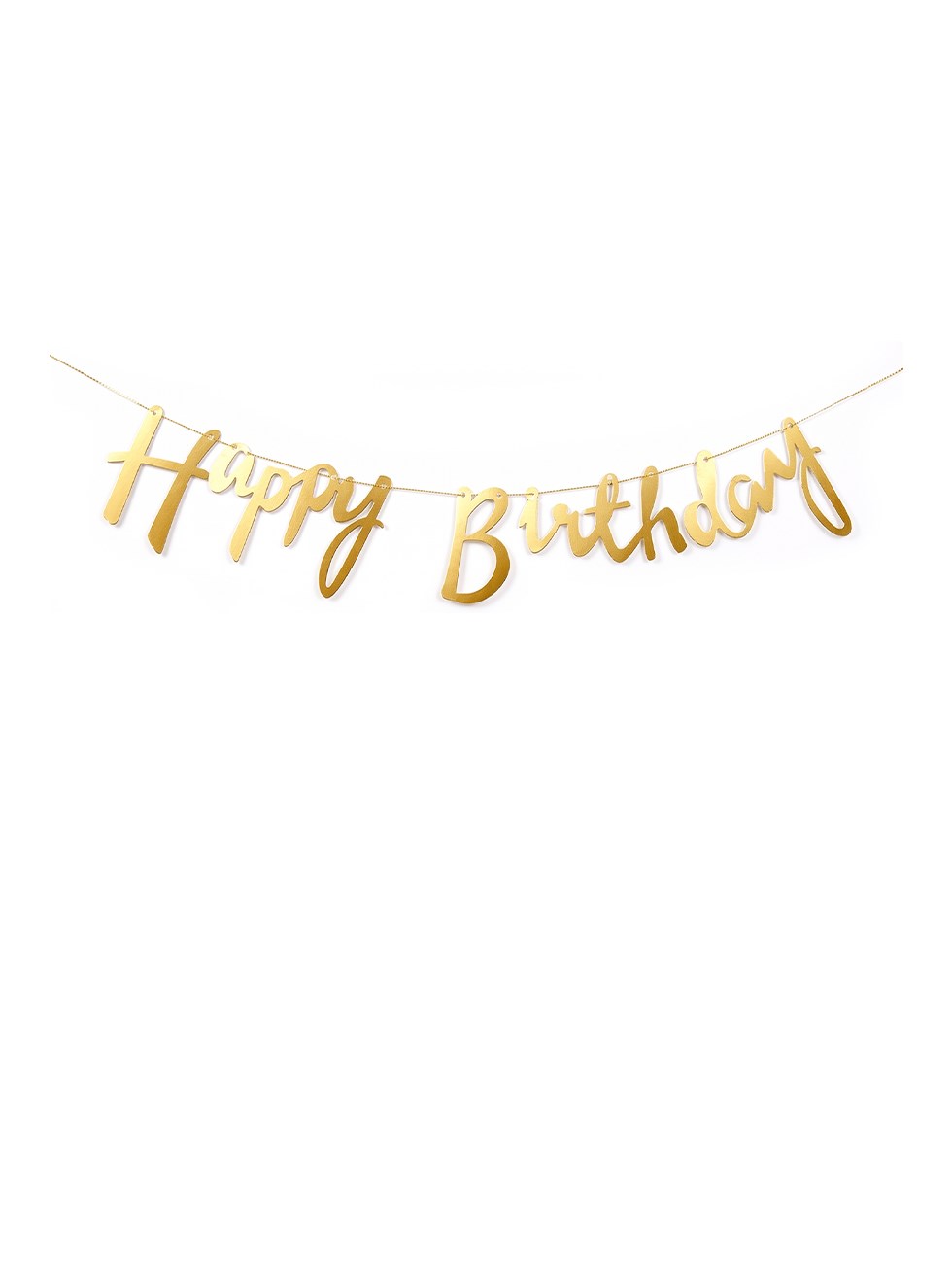 Happy Birthday Kaligrafi Banner Altın