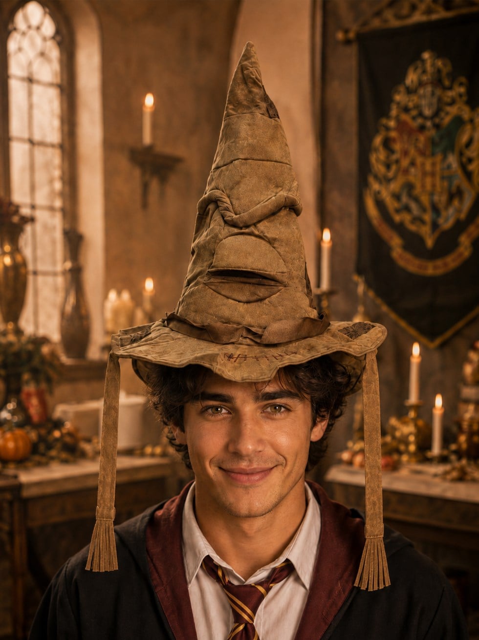 Harry Potter Büyücü Seçmen Şapka – Halloween ve Kostüm Partisi Cadı Şapkası