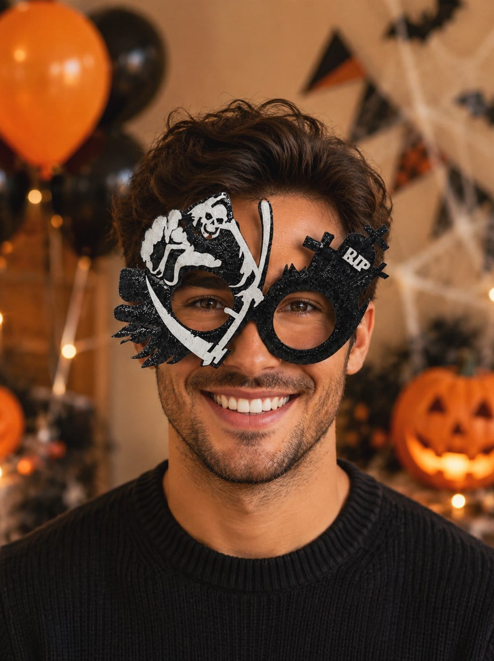 İskelet Figürlü Halloween Parti Gözlük – Cadılar Bayramı Kostüm Aksesuarı