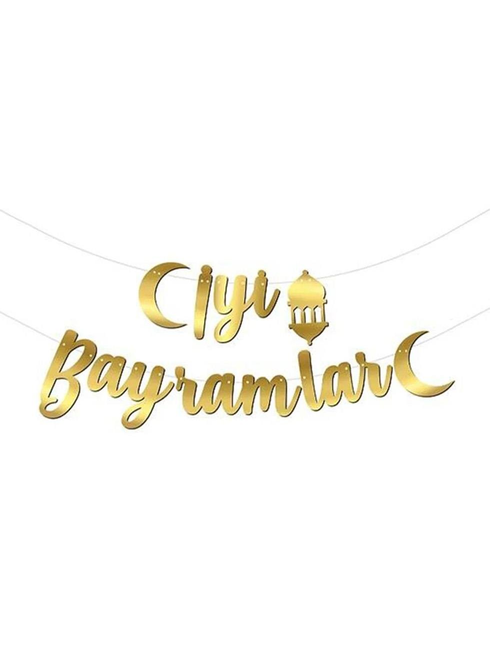 İyi Bayramlar Kaligrafi Banner Altın