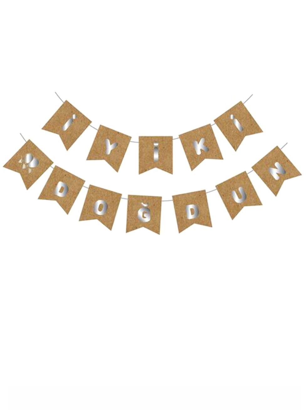 İyi Ki Doğdun Kraft-Gümüş Yazı