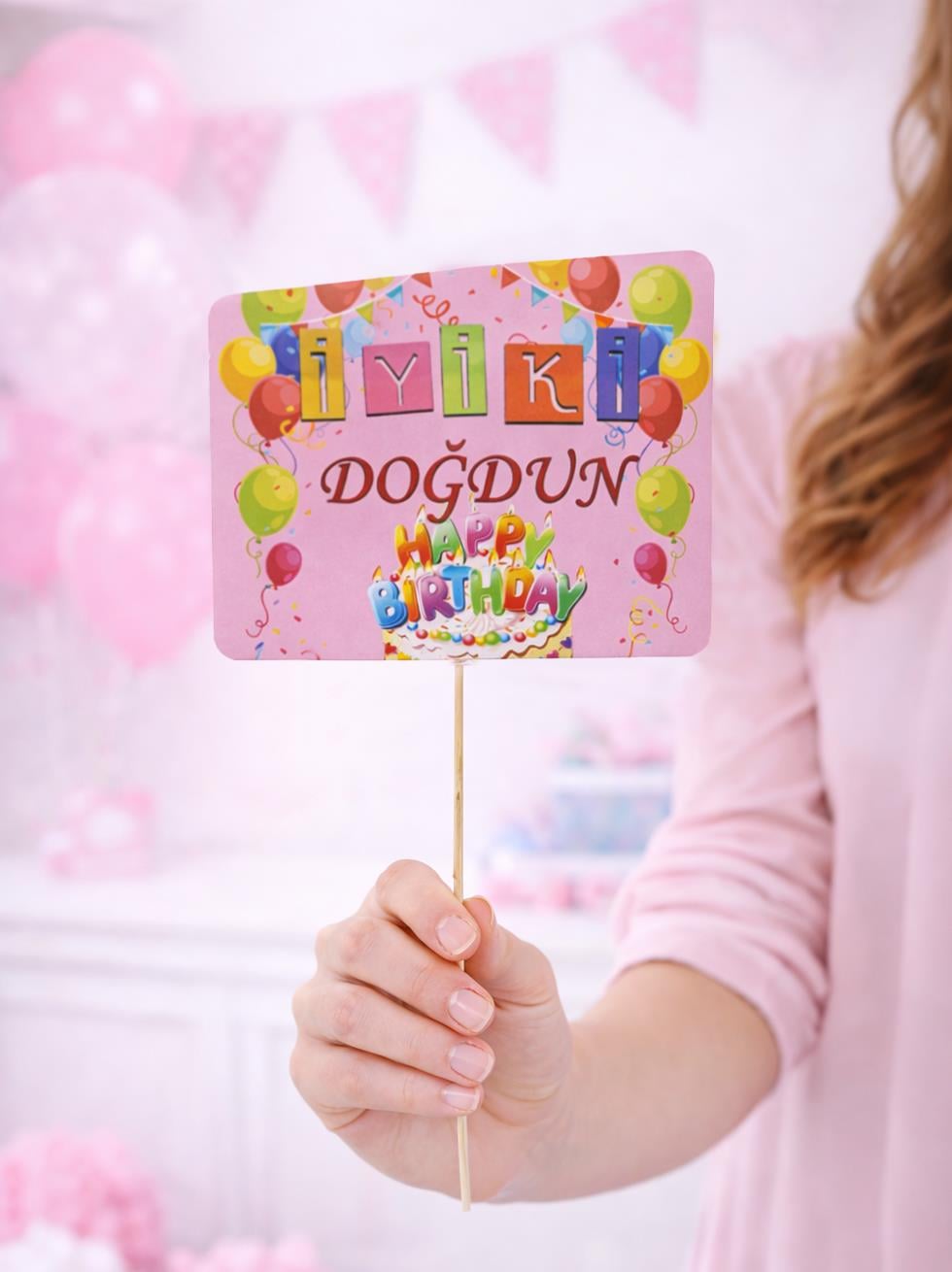 İyi Ki Doğdun Prenses Konuşma Balonu Kız Çocuk Doğum Günü Süsü 