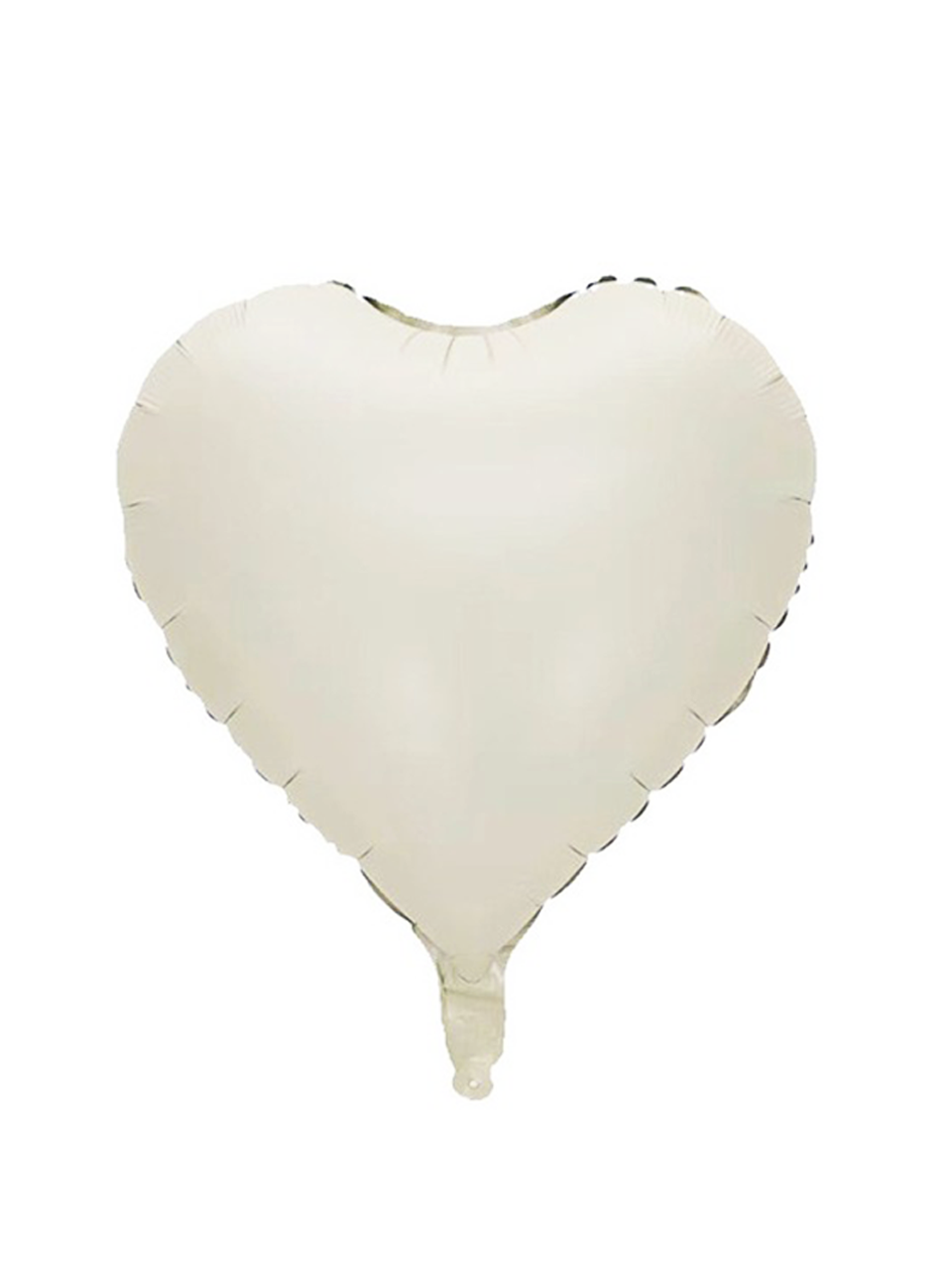 Kalp Folyo Balon Krem Rengi Kalp Parti Balonu 45 cm 18 inc
