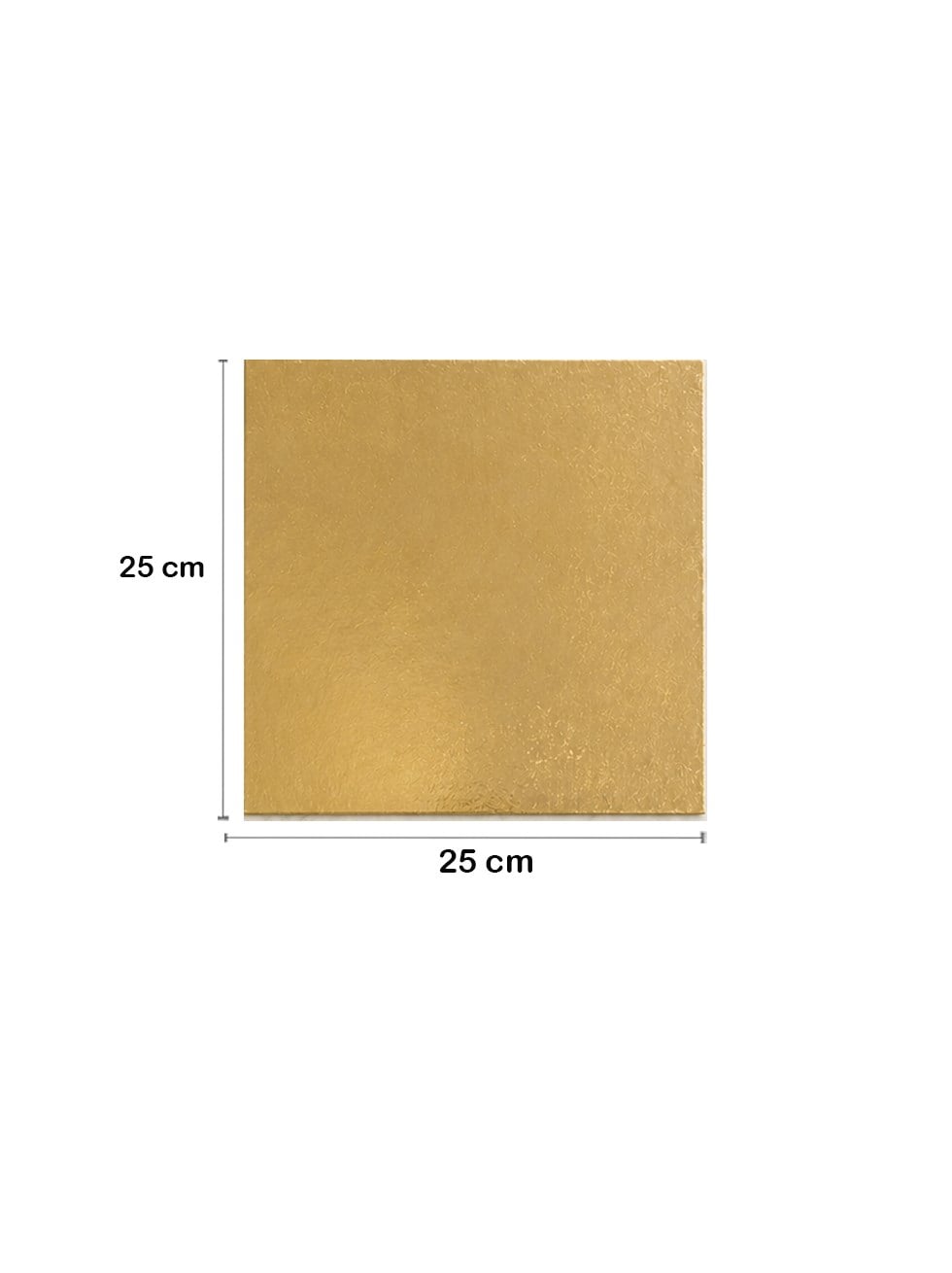 Kare Gold Pasta Altlığı – Doğum Günü Pasta ve Tatlı Sunum Tabanı 25 cm