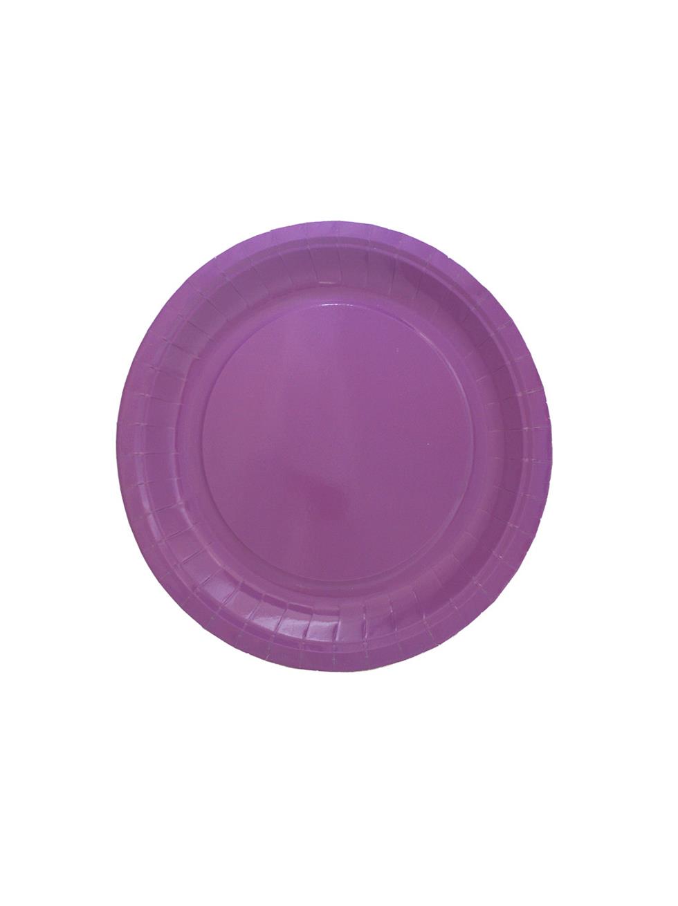 Karton Tabak Bardak Set Doğum Günü Parti Seti Mor 8 Adet 