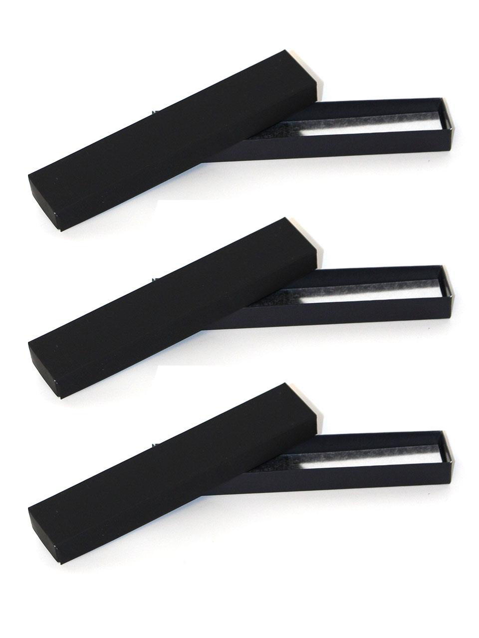 Karton Takı ve Tespih Kutusu Hediye Kutusu Siyah 12li 4x21 cm