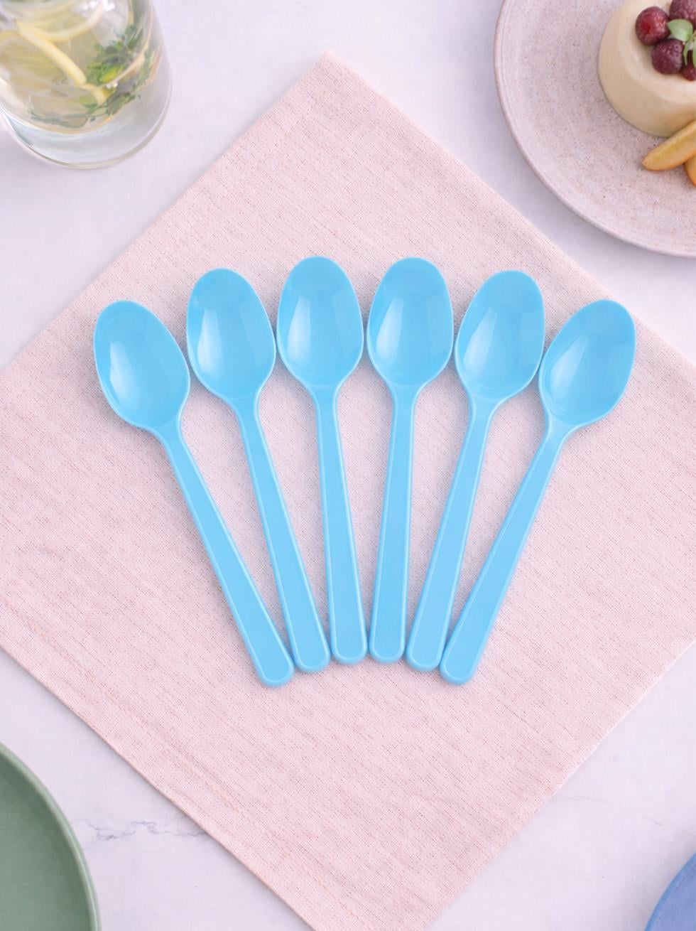 Plastik Kaşık Açık Mavi 25li