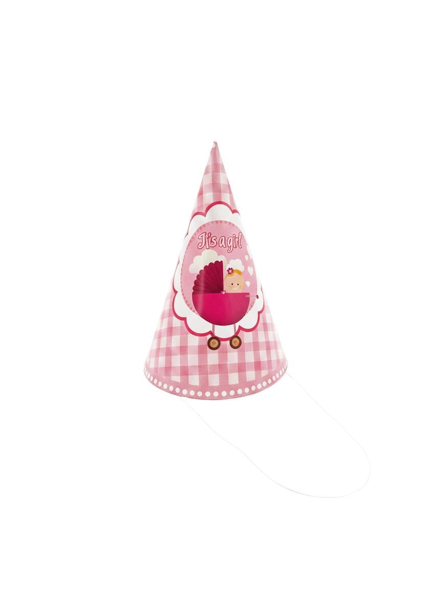 Kız Bebek Baby Shower Konsept Mini Karton Şapka