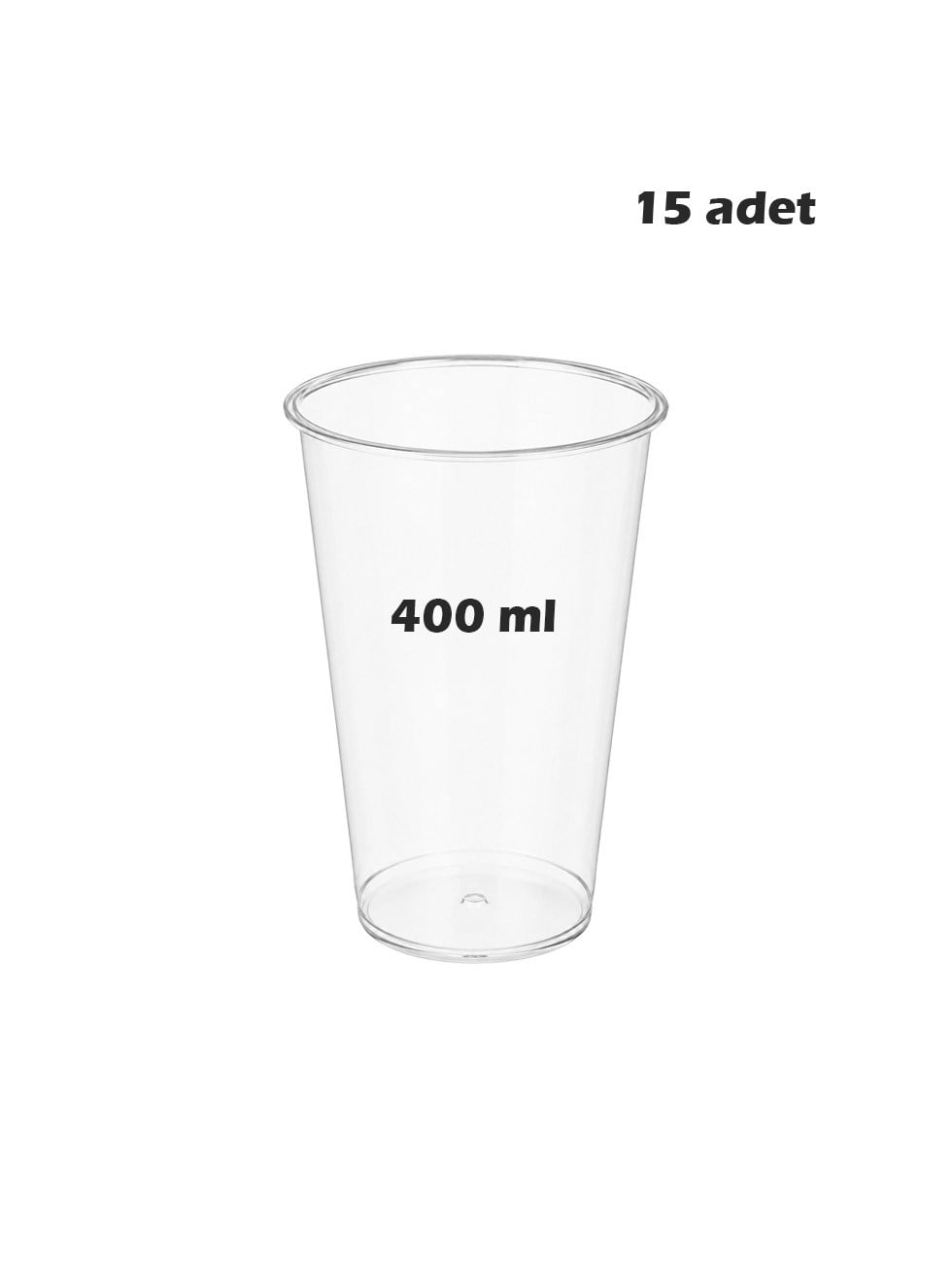 Kokteyl Bardağı Kristal Mika Bardak Şeffaf 400 Ml 15li