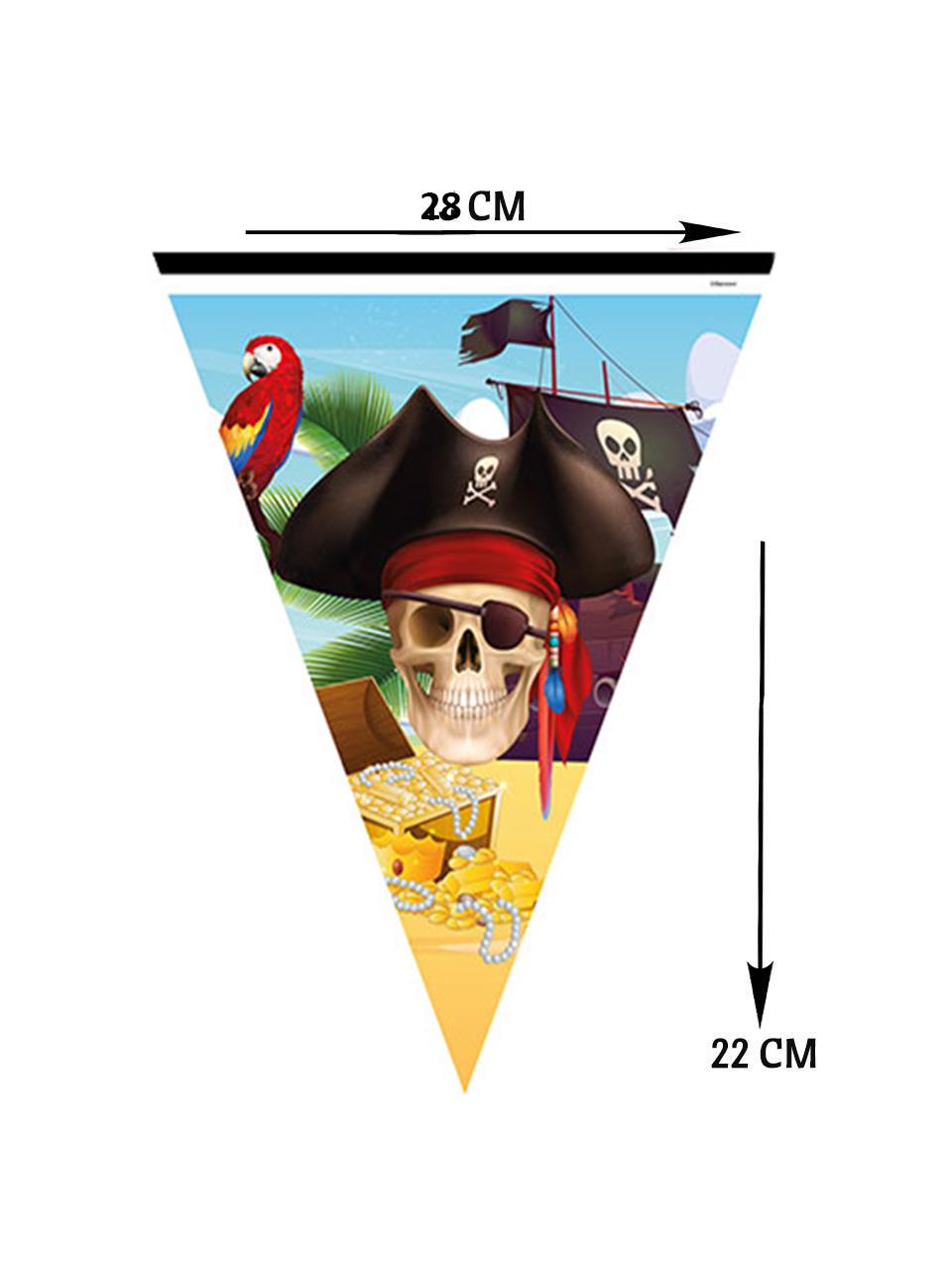 Korsan Temalı Flama Bayrak Asılabilir Doğum Günü Süsü