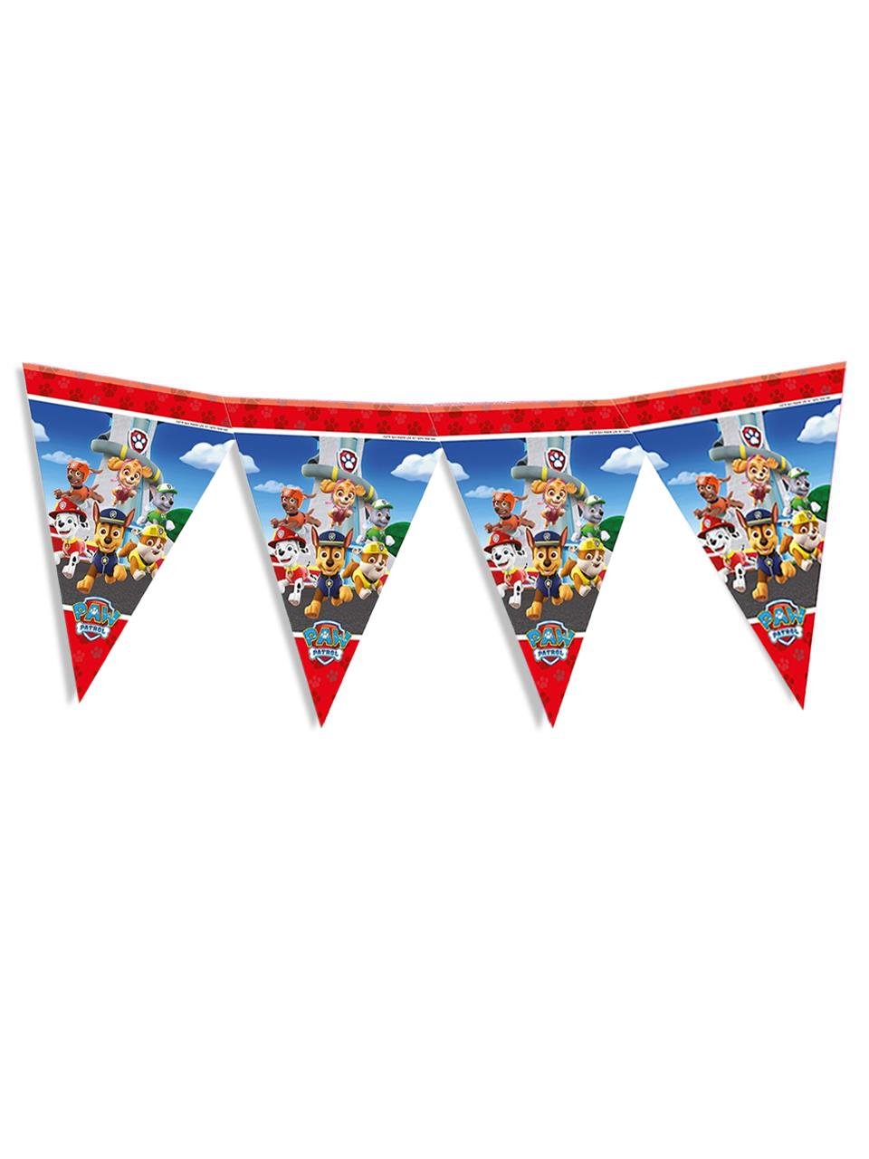 Paw Patrol Temalı Flama Bayrak Asılabilir Doğum Günü Parti Süsü