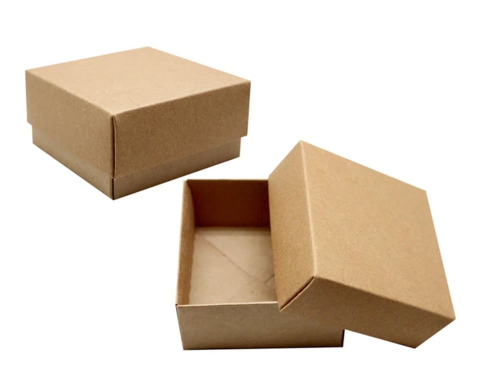 KRAFT KAPAKLI KUTU 12'Lİ 8X8X4 CM